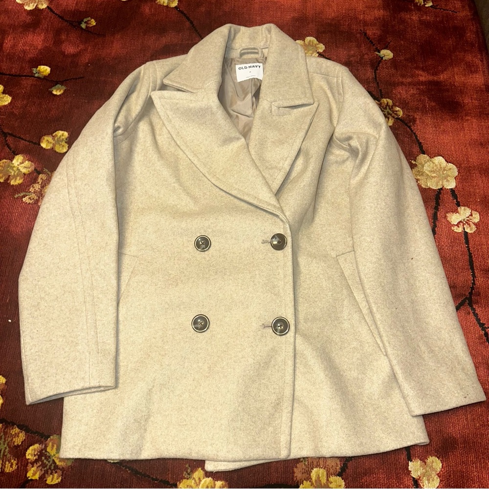Old Navy Light Tan Wool Blend Jacket